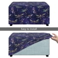thumbnail image 5 of Xixirimido Dragonfly Purple Pattern Stretch Ottoman Cover Rectangle Footstool Slipcover Folding Storage Stool Protector Nonslip Footrest Ottoman Cover with Elastic Bottom, Large, 5 of 7