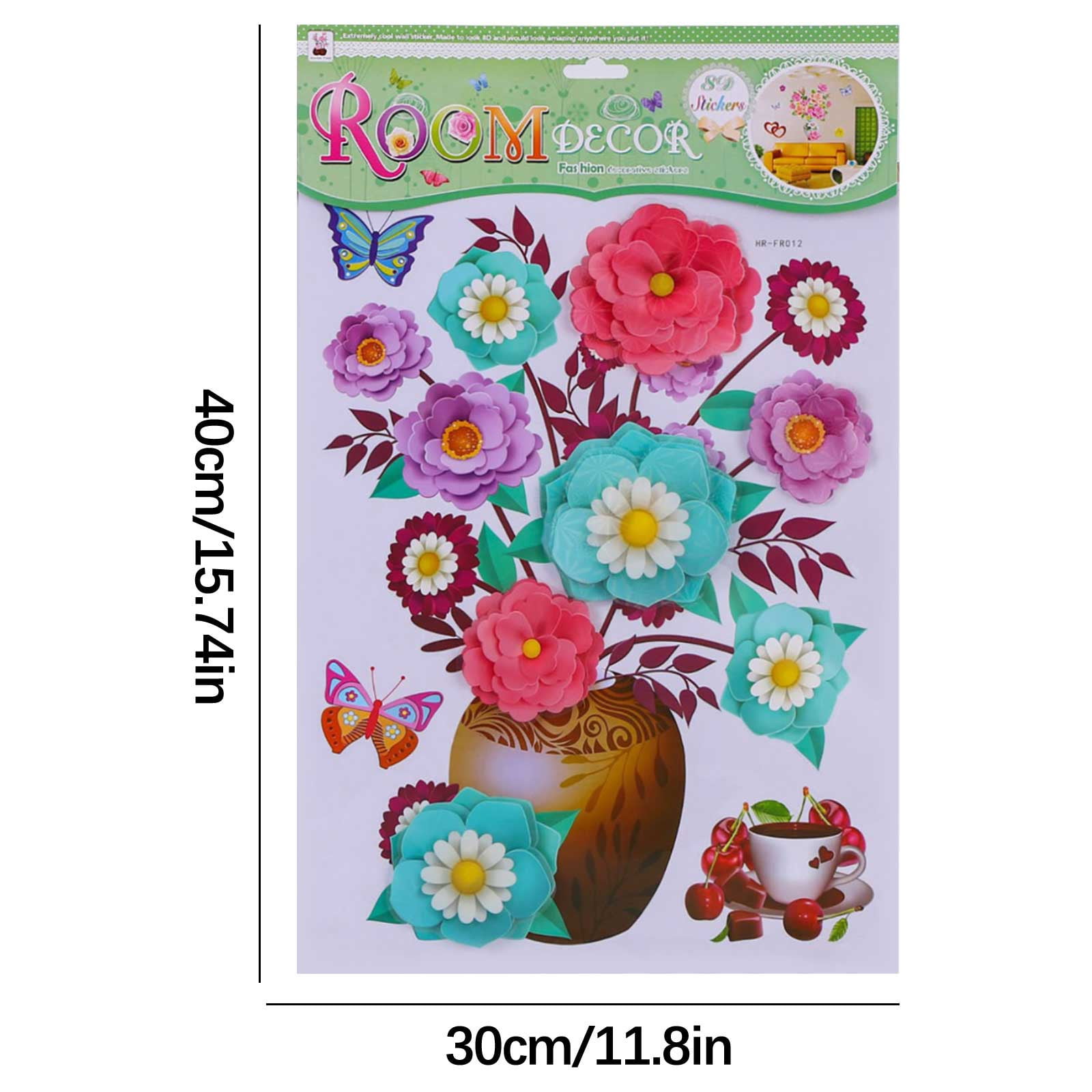 Incraftables Self Adhesive Flower Stickers for Kids (80pcs). Natural Flower Stickers for Crafts