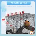 thumbnail image 4 of PawHut Hamster Cage with Deep Glass Bottom, Tunnel Tube System, 4 of 10