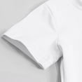 thumbnail image 5 of Girls' Summer Tops Mesh Bowknot Cute T-shirts Crewneck Short Sleeve Casual Plain Tees Tshirts (3-4 Years, White), 5 of 7
