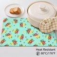 thumbnail image 5 of Placemat, Pioneer Flower Floral Print Pattern Place Mats Table Mat Set Of 2, PVC Washable Placemats for Party Kitchen Dining Decoration, 18x12 Inch, Fade Resistant, 5 of 6
