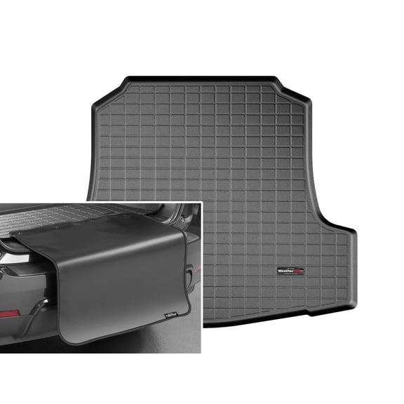 WeatherTech Cargo Trunk Liner with Bumper Protector compatible with 2016-2023 Nissan Maxima - Trunk With Bumper Protector, Black