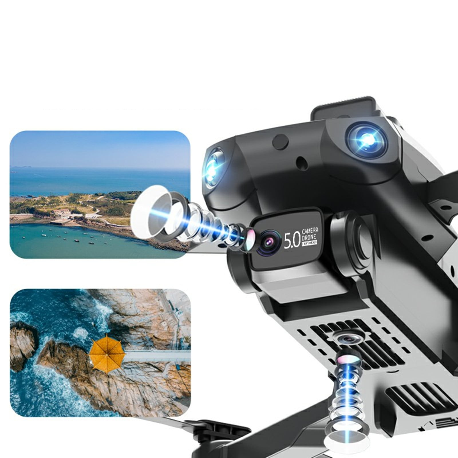 wavsuf Drones with Camera for Adults Foldable Gesture Control 1080P HD Cameras FPV Gravity Sensor Electrionics Wi-Fi Long Battery Life in Store Gifts Drone