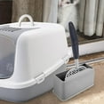 thumbnail image 2 of 1PCS Cat Litter Box, Cat Litter, Resistant Indoor Pet for Base Washable Holder Convenient Plastic Litter Box Household Cat Containers Plastic Organizer(Grey), 2 of 8