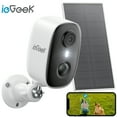 thumbnail image 2 of (2 pack) ieGeek Solar Outdoor Security Cameras Wireless, 2K Color Night Vision, Surveillance with AI Detection, Work with Alexa Supports only 2.4G WIFI, 2 of 14