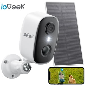 ieGeek Solar Outdoor Security Camera 2K with AI Detection