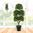 thumbnail image 3 of Gymax 45 Inch Artificial Boxwood Topiary Ball Tree Fake 5 Ball Topiary Tree for Home, 3 of 8