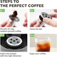 thumbnail image 5 of CHUANK Tasses K Réutilisables en Acier Inoxydable pour & K-Cups Rechargeables à Cinq Trous Dosettes Filtrantes à Café en Acier Réutilisables pour Cafetière K eurig Lot de 2 SSKCUP-2, 5 of 5