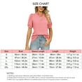 thumbnail image 7 of Women's V-Neck Ruched T-Shirt, Short Sleeve Top, Loose Breathable Tee in Pink, Perfect for Spring and Summer, Size S, 7 of 7