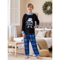 thumbnail image 2 of Conjunto de pijamas navideños familiares a juego con estampado de cuadros y letras. Pijamas de vacaciones para papá, mamá y niños., 2 of 9