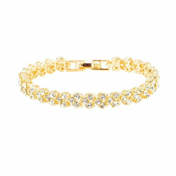 Jewelry for Women, Roman Style Woman Crystal Diamond Bracelets Gifts Gold