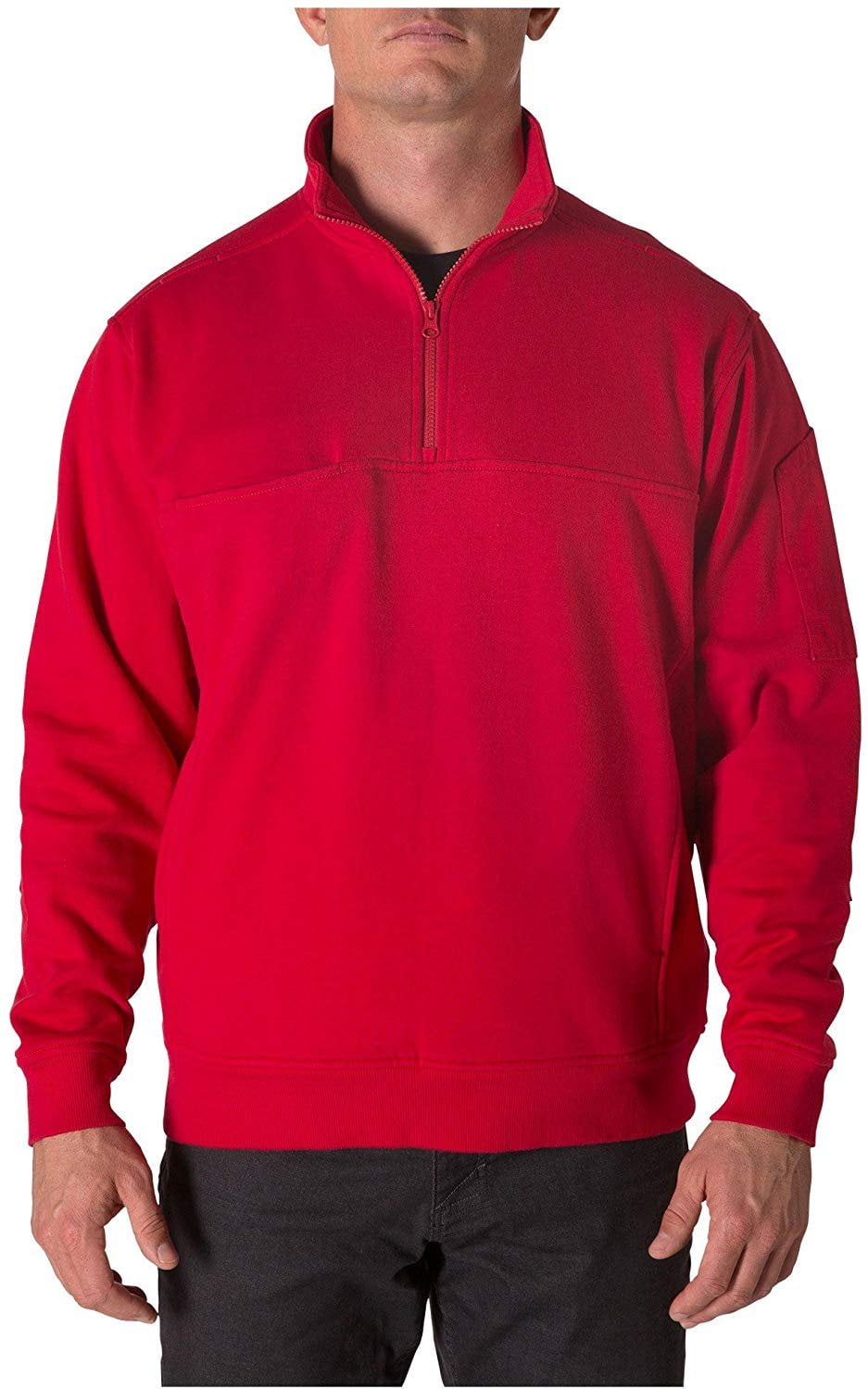 5 11 Tactical Men S Utility Job Shirt Fade Shrink Resistant Style 72441 Range Red Large Walmart Com Walmart Com