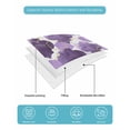 thumbnail image 4 of Twin Quilt Bedding Set, Purple Geometric Moroccan Reversible Summer Quilt 3 Pieces, Abstract Art Purple Ombre Modern Lightweight Bedspreads Coverlets with 2 Pillow Shams for All Seasons, 4 of 5