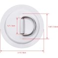 thumbnail image 2 of 6 Pack Stainless Steel D-Ring Patch for Inflatable Boat Kayak Dinghy SUP, D-Ring PVC Patch Stand-Up Paddleboard Canoe Rafting Accessories, NO Glue Included, 2 of 6