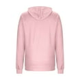 thumbnail image 3 of Lmnyox Women's Cotton Hoodies with Pocket Ribbed Long Sleeve Drawstring Sweatshirts Solid Casual Pullover, 3 of 6