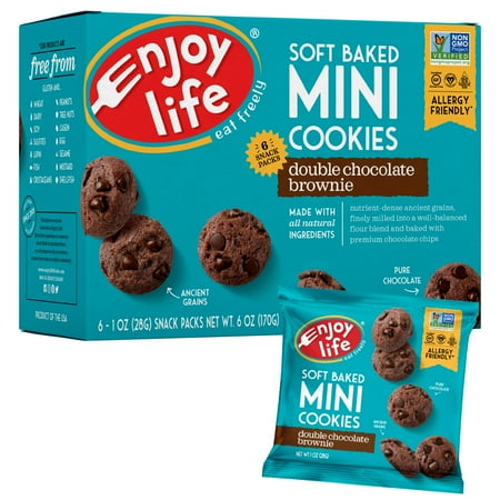 Enjoy Life Foods Gluten Free, Allergy Friendly Soft Baked Double Chocolate Brownie Mini