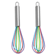 thumbnail image 1 of Batidores para cocinar Mini batidor de silicona Paquete de 2 batidores de huevos con globos de colores para mezclar batir batir, 1 of 5