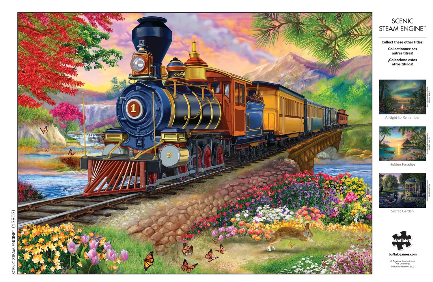 Buffalo Games 1000-Piece Scenic Steam Engine Jigsaw Puzzle