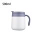 thumbnail image 4 of Injueey Frasco al vacío taza de café de acero inoxidable escuela Oficina viaje interior exterior botella de agua aislada taza de bebida con asa Juegos de servir café y té Blanco 500ml Injueey HA071847-01, 4 of 6