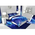 thumbnail image 4 of Erosebridal Peacock 100% Cotton Duvet Cover Beautiful Purple Peacock Comforter Cover Twin Size with 1 Pillowcase,Glitter Galaxy Sky Bedding Set Exotic Bird Animal Bed Set Room Decor Lightweight, 4 of 6