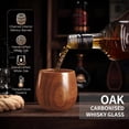 thumbnail image 2 of Vasos de madera para whisky Mieall Charred Wood, paquete de 2, 2 of 6