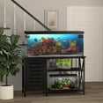 thumbnail image 3 of Herture 55-75 Gallon Fish Tank Stand,Aquarium Stand with Cabinet Accessories Storage,Heavy Duty Metal Frame,Aquarium Cabinet with Power Outlets 52" L*19.68" W Tabletop,1200LBS Capacity,Black PG05YGB, 3 of 6