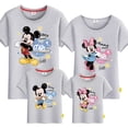 thumbnail image 1 of Dibujos animados Mickey Mouse Minne Familia Ropa a juego Papá Mamá Niños Niñas Trajes a juego Niños Camiseta para adultos Camisetas Ropa de verano para niños (120) Gao Jinjia LED, 1 of 2