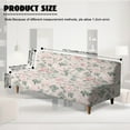 thumbnail image 7 of Jiueut Vintage Peony Flower Pattern Armless Sofa Cover, Washable Couch Cover Stain Resistant Furniture Protector for Foldable Futon Sofa Bed without Armrests, 7 of 7