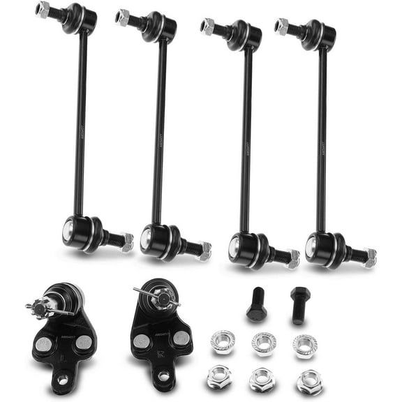 A-Premium Set of 6, Front Rear Sway Bar End Link Kit   Lower Ball Joint, Compatible with Toyota Camry 2002-2006, Highlander 2001-2007, Solara 2004-2008, Lexus ES300 2002-2006, RX330 2004-2006, RX350
