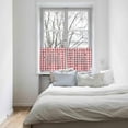 thumbnail image 4 of Red Plaid Christmas Tier Curtains 24 Inches Long, Winter Holiday Xmas Snowflake Rod Pocket Window Curtains Panels for Bedroom/Bathroom/Nursery, Small Short Half Curtains Drapes for Cafe 27.5"x24", 4 of 5