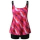 thumbnail image 4 of Gibobby Conjunto de Bikini para Mujer Tallas grandes Vintage Tie Dye Print Negro Tirantes dobles Top Trajes de baño para mujeres Trajes de baño de dos pi(Rosa caliente,M), 4 of 5