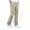 Khaki, variant on Big and Tall Men's Pants Elastic Waist Solid Color Trousers Casual Loose Fashion Clothes with Pockets