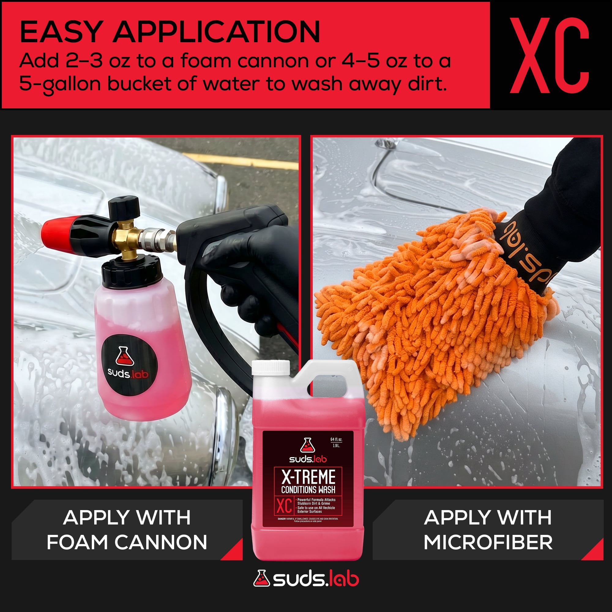 XC X-Treme Conditions Car Wash 64 oz - Advanced Dirt and Grime Remover