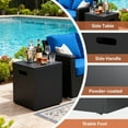 thumbnail image 6 of Opohoro 43" Propane Fire Pit Table Set, 50,000 BTU Outdoor Gas Fire Table with Tank Side Table, Black, 6 of 11