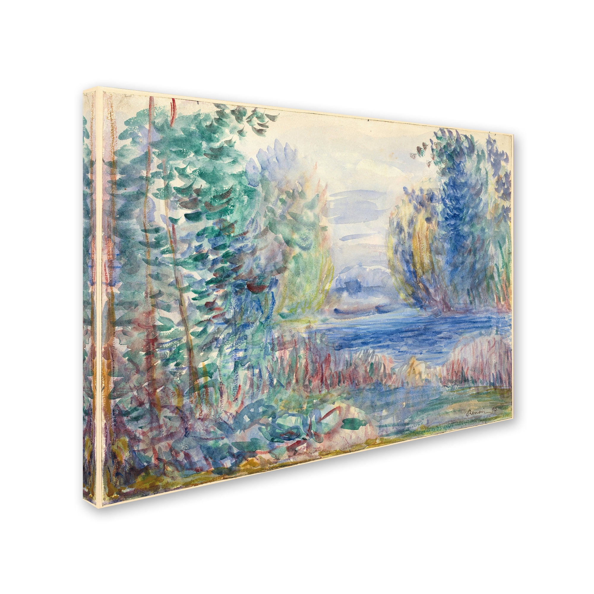 Trademark Fine Art 'River Landscape 1890' Canvas Art by Renoir