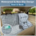 thumbnail image 3 of Funda de asiento de coche para perros YOVEEKLE, suave, de felpa, impermeable, gris, 3 of 7