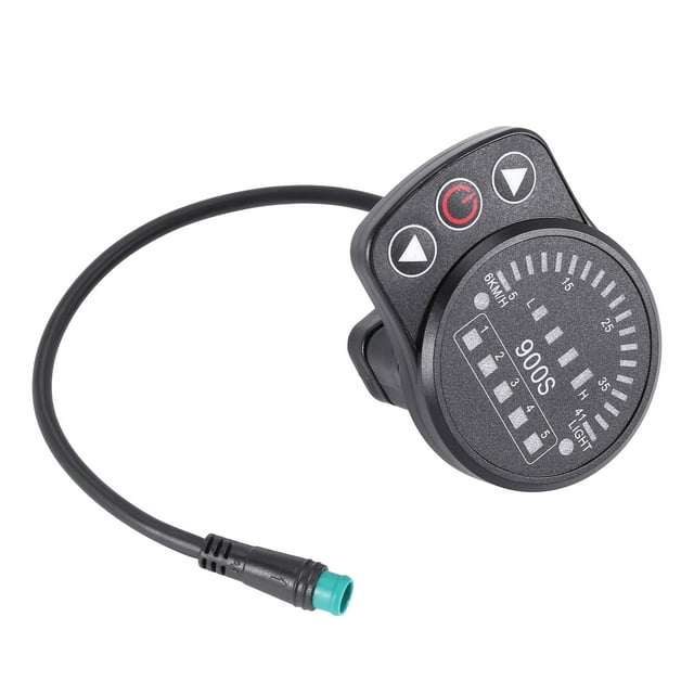 KT-900S E-Bike LED Display Meter Waterproof Connector Display Code Table Universal 24V/36V/48V Electric Bike Intelligent Control Panel,1 * Bicycle LED Display Meter 1 * Manual,black