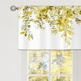 thumbnail image 4 of Eucalyptus Yellow Leaves Curtain Valance for Window Treatments Botanical Floral Plant Rod Pocket Fall Kitchen Treatment Flower Drapes for Bathroom Bedroom Living Room 1 Panel (52x18 Inch), 4 of 5