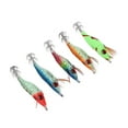 thumbnail image 4 of Cebado de Camarones de Madera Falso, Acuminamiento en espesor de Pesca Con Señuelo de Camarones de Madera Moldura Integrada 5 Piezas para Pesca Al Aire Libre, 4 of 7