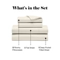 thumbnail image 5 of Superior Cotton Blend 600 Thread Count Embroidered Sheet Set, King, Ivory, 5 of 6