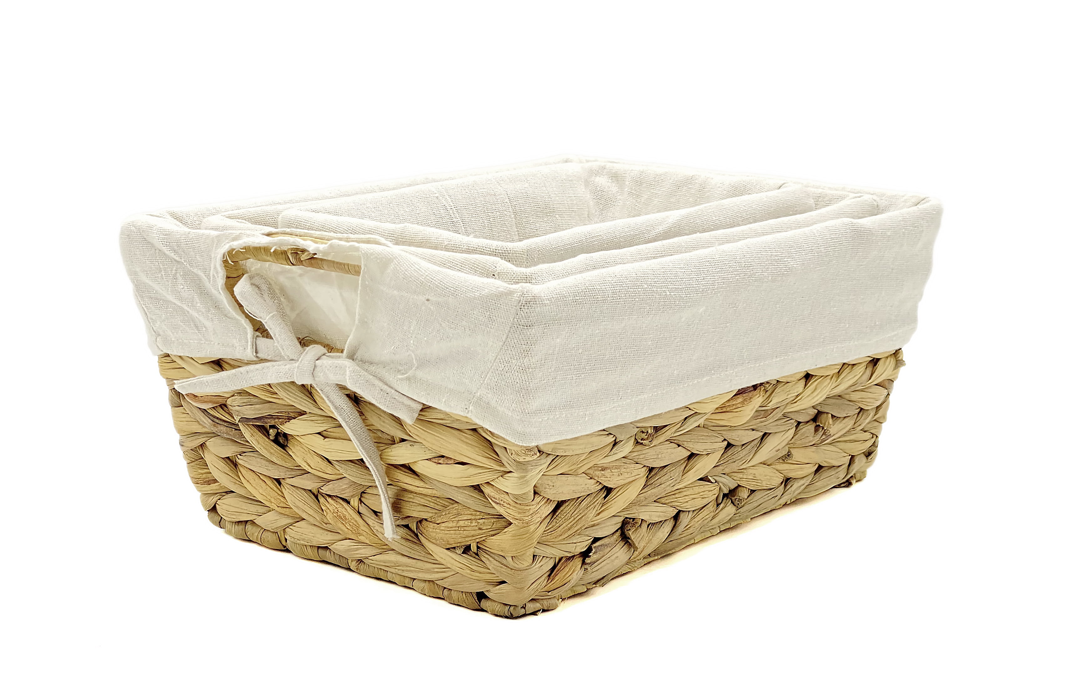 3-Piece Hyacinth Nested Baskets with Liners by Handcrafted 4 Home 