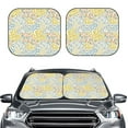 thumbnail image 2 of Goofa Boho Pattern 2 Piece Car Windshield Sun Shade Foldable | Front Windshield Shade for Sun, Heat and UV Rays | Sunshade for Car Front Window-Large, 2 of 7