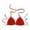 388-Red, variant on ZSQDM Womens Underwear Women's Summer Solid Color Hand Crochet Swimsuit Euramerican Swimsuit Bikini Top Grey M