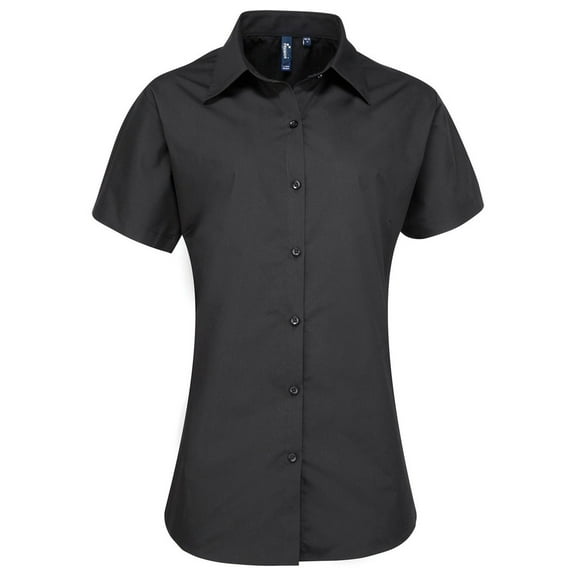 Premier Womens Supreme Poplin Short-Sleeved Shirt