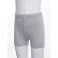thumbnail image 4 of iixpin Kids Girls 3 Pack Ice Silk Shorts Dance Bike Shorts Gymnastics Yoga Athletic Bottom Safety Shorts Under Dress Gray 7-8, 4 of 7
