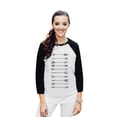 thumbnail image 2 of Thread Tank Arrows Evolution Unisex 3/4 Sleeves Baseball Raglan White Black Small, 2 of 4
