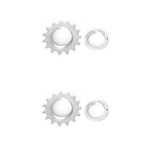 Advancent Piñón fijo de una sola velocidad, rueda de bicicleta, piñón, anillos de bloqueo, piezas de repuesto Type3 NO3