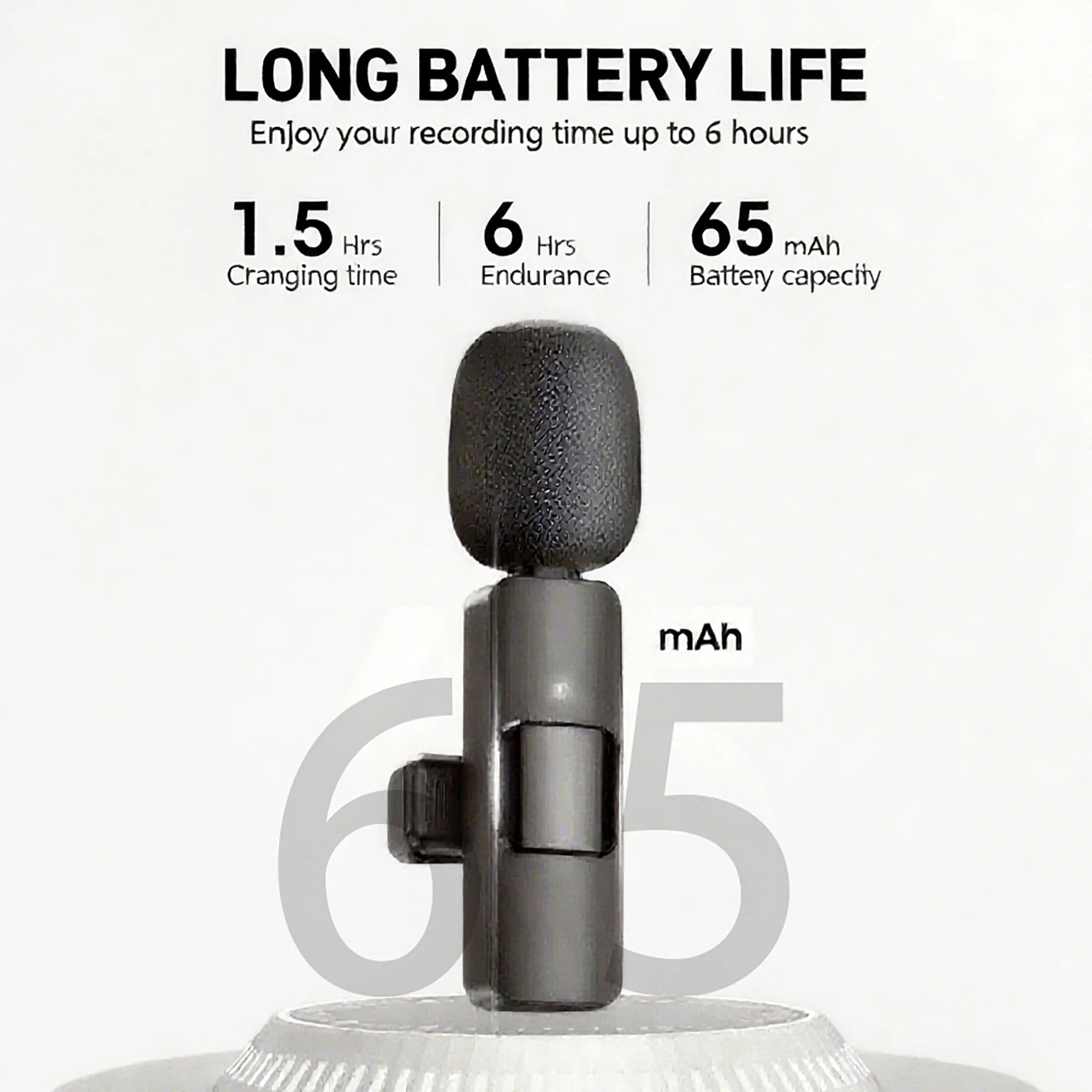 2-in-1 Wireless Lavalier Microphone Compatible for iPhone & Android, Plug & Play Clip-On Mic with Noise Cancellation for Gaming, Live Streaming, Vlog, YouTube, TikTok & Podcast