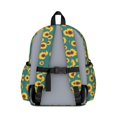 thumbnail image 3 of Sunflower Blue Pattern Cute School Backpack with Padded Back and Adjustable Shoulder Straps 13.4"x11"x4.7", 3 of 5