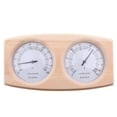 thumbnail image 4 of Termómetro higrómetro de madera 2 en 1 para sauna, doble esfera, 0-100 % de humedad, para baño de , temperatura de 10-120  degreeC, 23,5 x 13 x 3 cm, 4 of 9